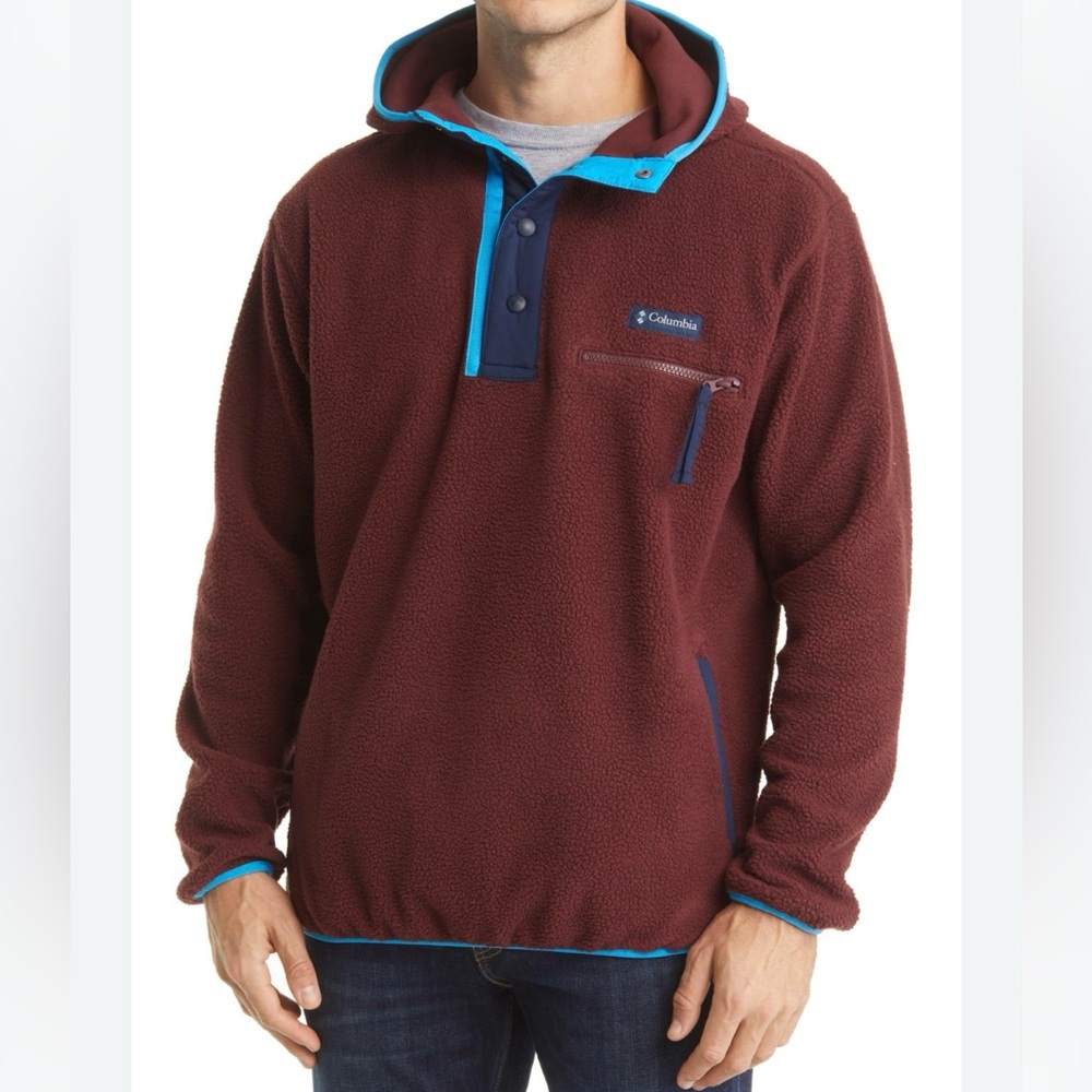 COLUMBIA Men's Helvetia Half Snap Fleece Retro Pullover Size Medium EUC